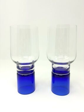 Pierre Cardin/Sasaki Art Glass Wine & Shot Crystal Glasses Vintage MCM Japan